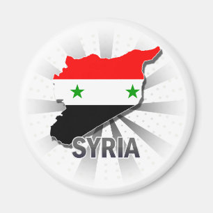 Syrien flaggakarta 2,0 magnet