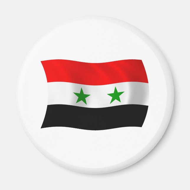 Syrien Flaggmagnet Magnet (Framsidan)