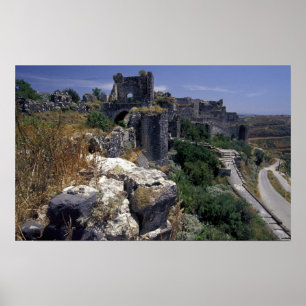 Syrien, Marqab slott, Korsfararnas slott beläget Poster