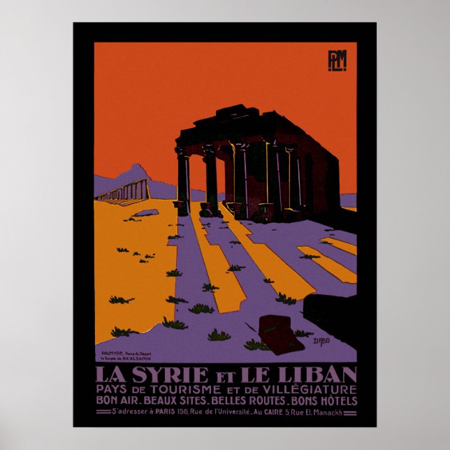 Syrien och Libanon Poster (Framsidan)