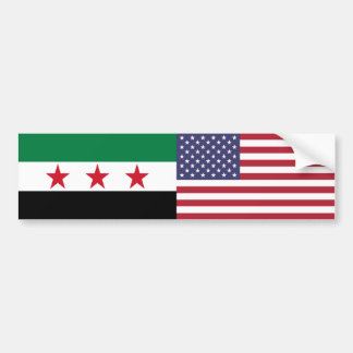 Syrien och US-flaggaklistermärke Bildekal