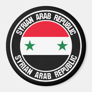 Syrien Round Emblem Magnet