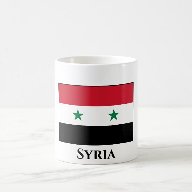 Syrien (Syrien) Flagga Kaffemugg (Center)
