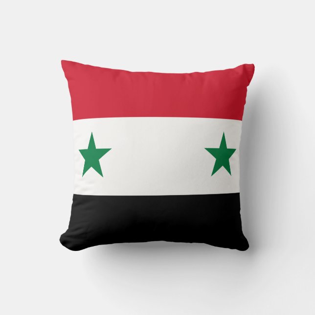 Syrien (Syrien) Flagga Kudde (Framsida)