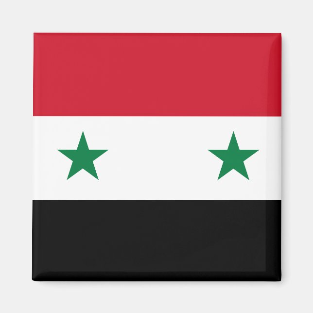 Syrien (Syrien) Flagga Magnet (Framsidan)