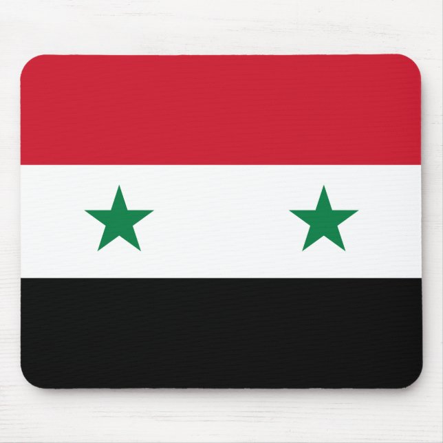 Syrien (Syrien) Flagga Musmatta (Framsidan)