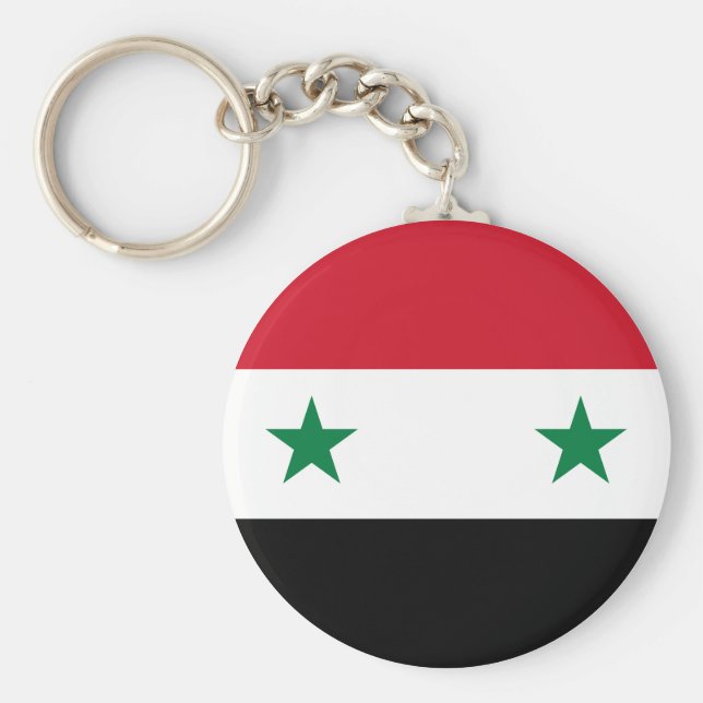 Syrien (Syrien) Flagga Nyckelring (Framsidan)