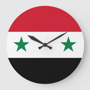 Syrien (Syrien) Flagga Stor Klocka