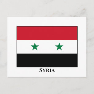 Syrien (Syrien) Flagga Vykort