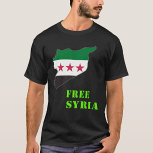 Syrien,Syrien,Free syria Flagga. T Shirt
