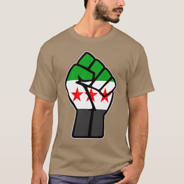 Syrien,Syrien,Free syria Flagga. T Shirt (Framsida)