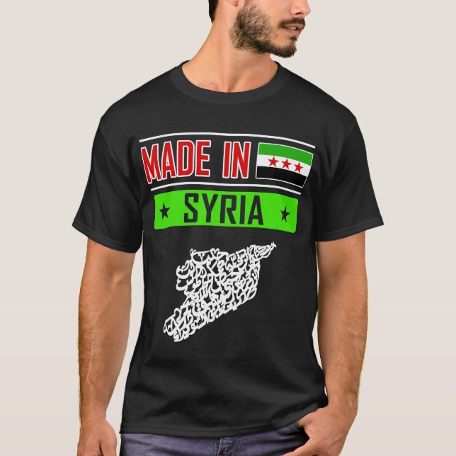 Syrien,Syrien,Free syria Flagga. T Shirt (Framsida)