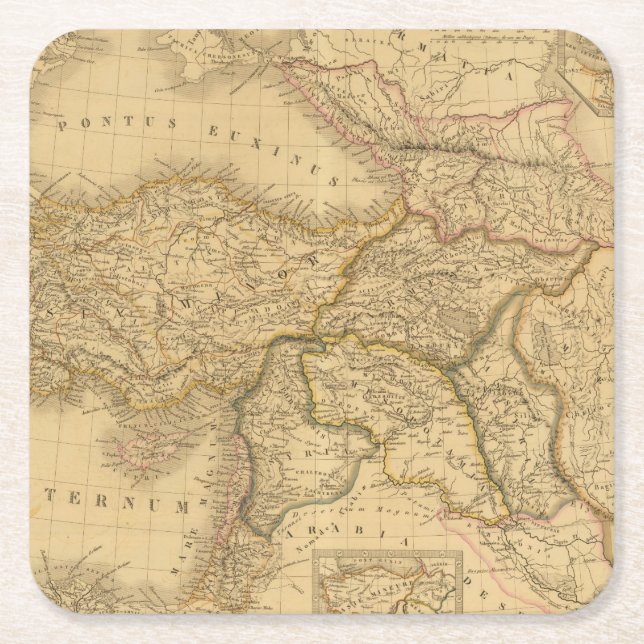 Syrien Underlägg Papper Kvadrat (Framsidan)