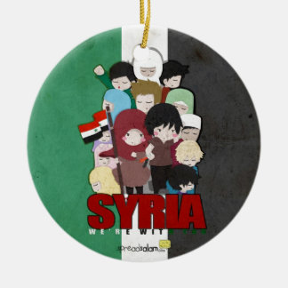 SYRIEN - vi är med dig Julgransprydnad Keramik