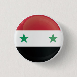 Syrienrund Icon Flagga Knapp