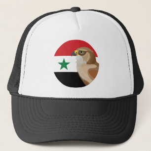 Syriens Falcon Syrian National Animal Flagga Keps