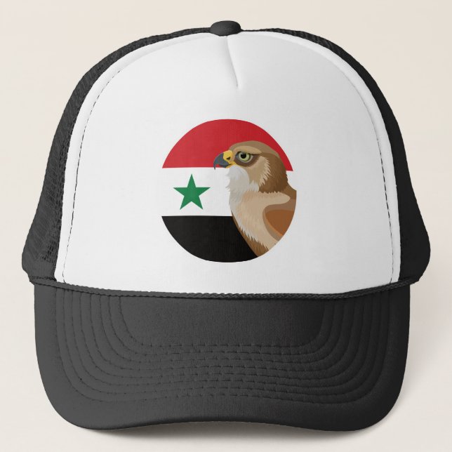 Syriens Falcon Syrian National Animal Flagga Keps (Framsida)