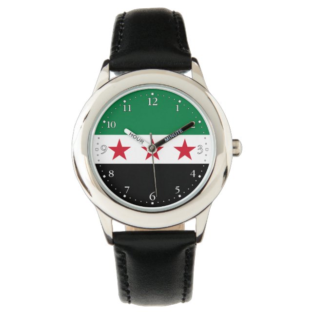 Syriens flagga armbandsur (Framsida)