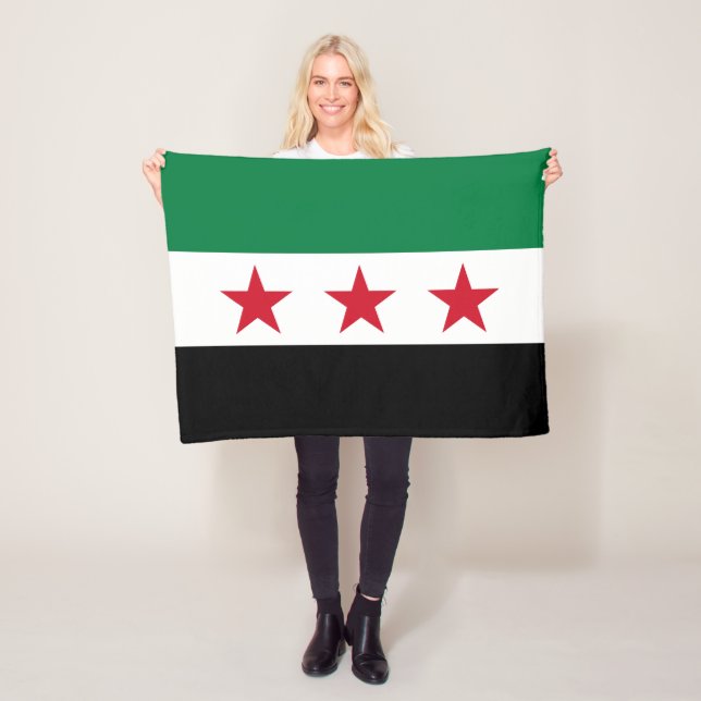 Syriens flagga fleecefilt (På plats)