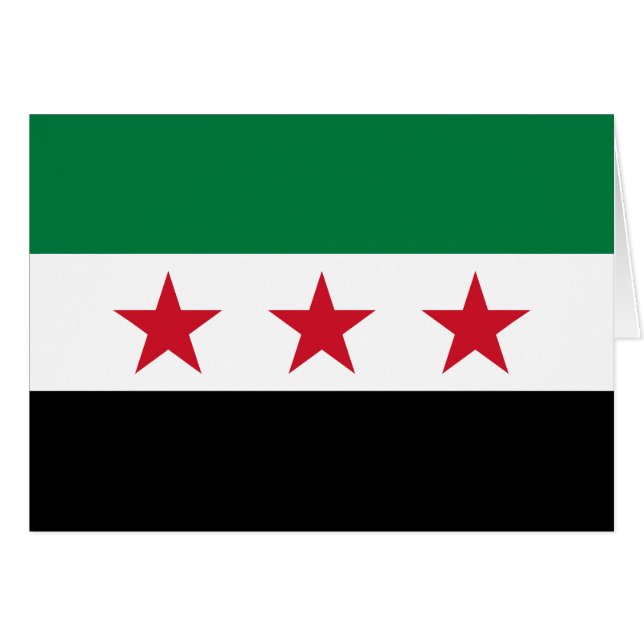 Syriens flagga hälsningskort (Framsidan Horizontal)