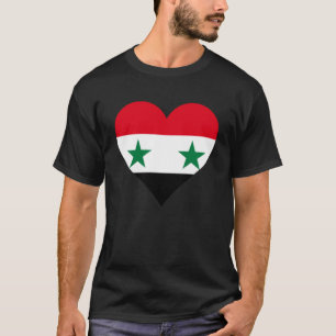 Syriens Flagga Heart Syriens gåvor Kärlek Syriens T Shirt