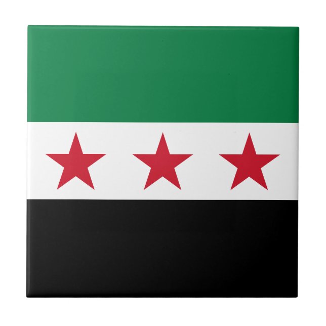 Syriens flagga kakelplatta (Framsidan)