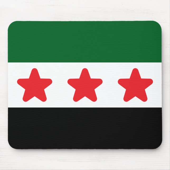 Syriens flagga pad mus musmatta (Framsidan)