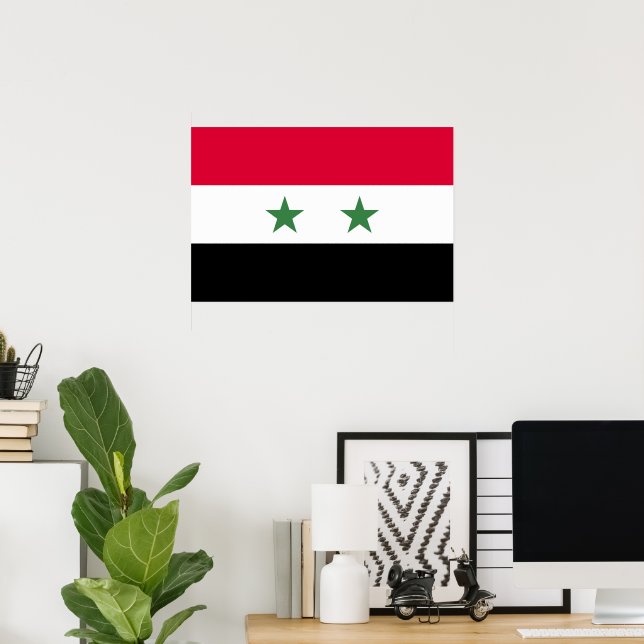 Syriens flagga poster (Hemmakontoret)