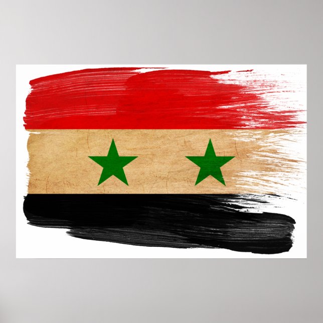 Syriens Flagga Poster (Framsidan)