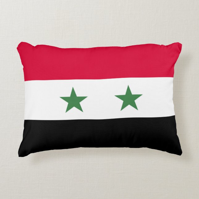 Syriens flagga prydnadskudde (Framsidan)