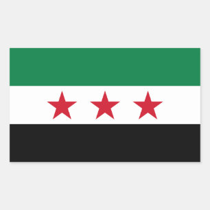 Syriens flagga rektangulärt klistermärke