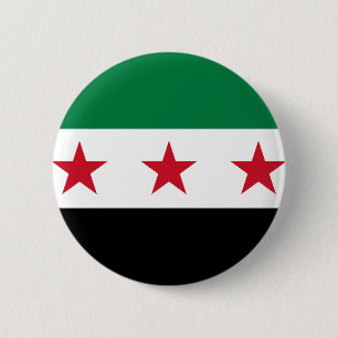 Syriens flagga - Syriens oberoende flagga Knapp