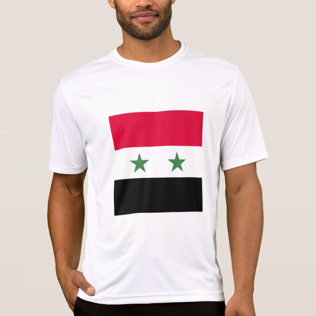 Syriens flagga t shirt (Framsida)