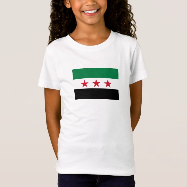 Syriens flagga t shirt (Framsida)