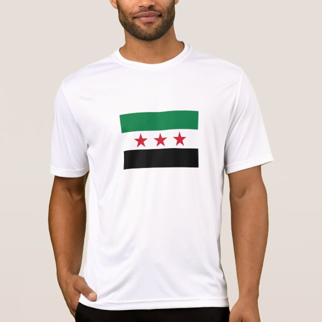 Syriens flagga t shirt (Framsida)