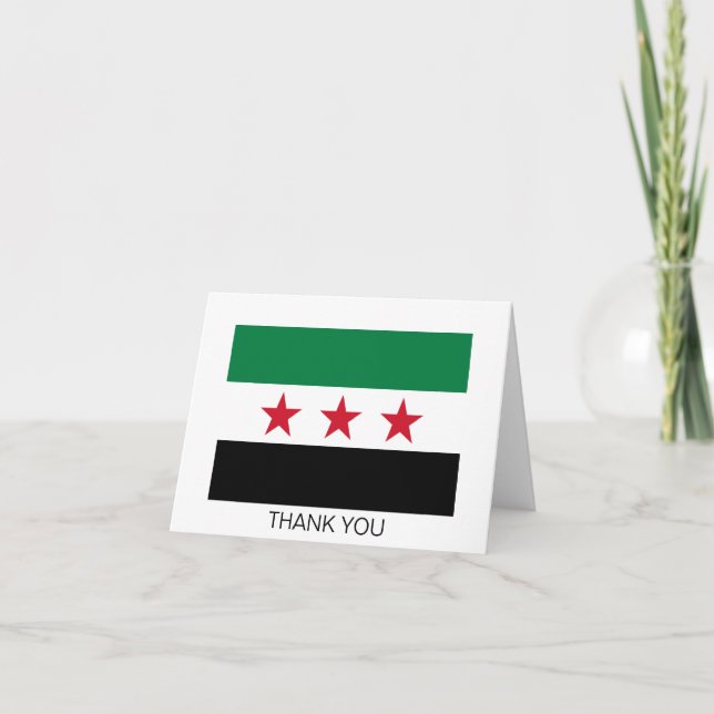 Syriens flagga tack kort (Framsida)