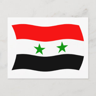 Syriens flagga vykort