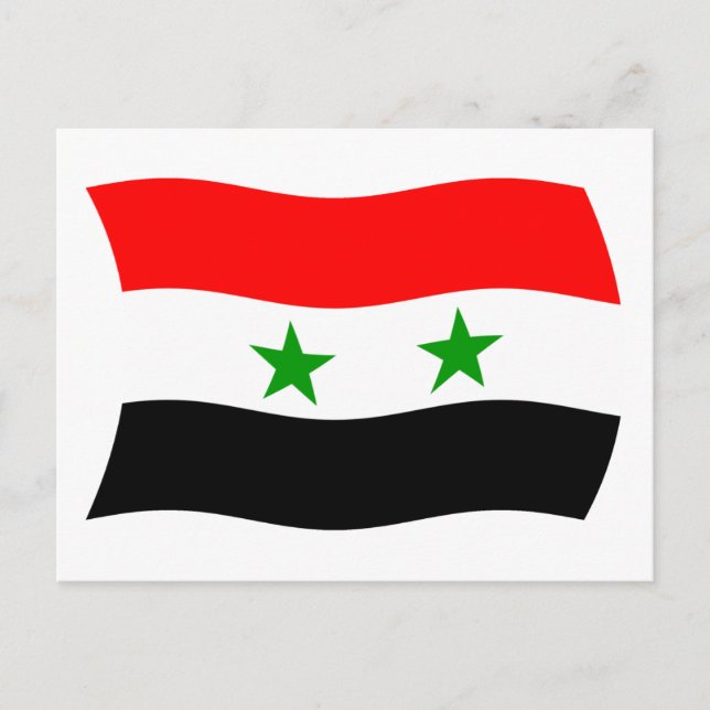 Syriens flagga vykort (Framsida)