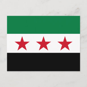 Syriens flagga vykort
