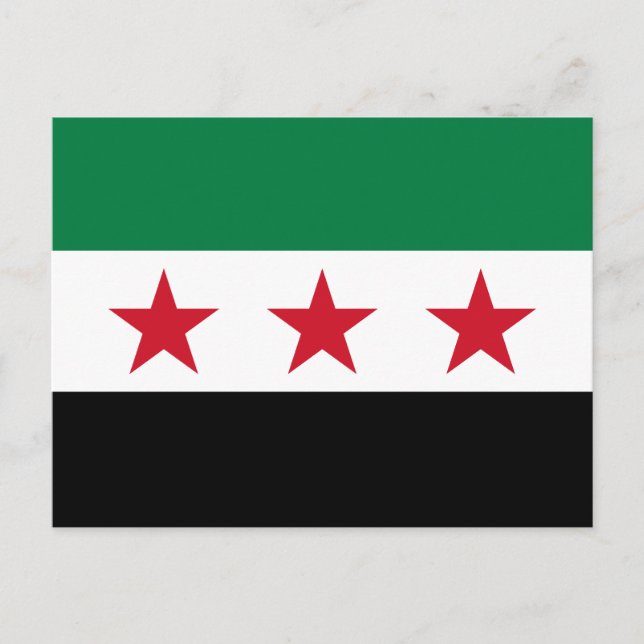 Syriens flagga vykort (Framsida)
