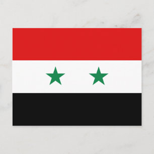 Syriens Flagga-vykort Vykort