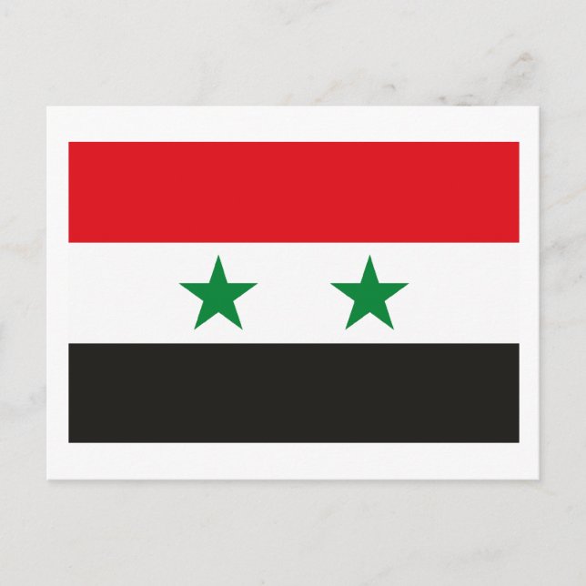 Syriens Flagga-vykort Vykort (Framsida)