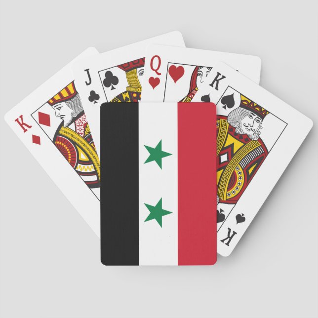 Syriens gamla flagga casinokort (Baksidan)
