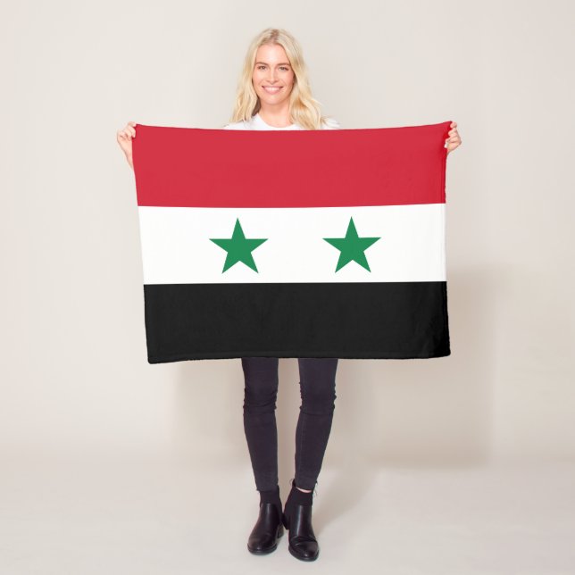 Syriens gamla flagga fleecefilt (På plats)