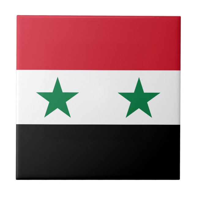 Syriens gamla flagga kakelplatta (Framsidan)