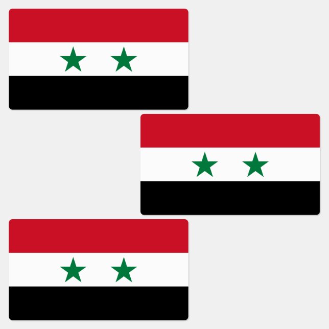 Syriens gamla flagga klistermärke (Grupp)