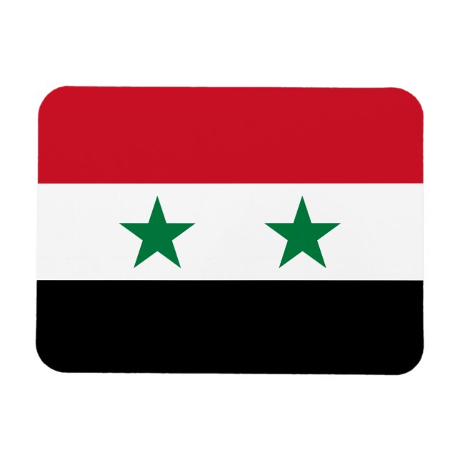 Syriens gamla flagga magnet (Horisontell)