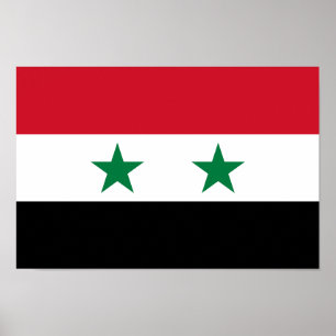 Syriens gamla flagga poster