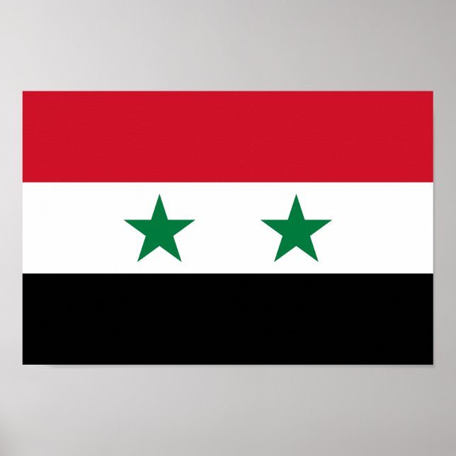 Syriens gamla flagga poster (Framsidan)
