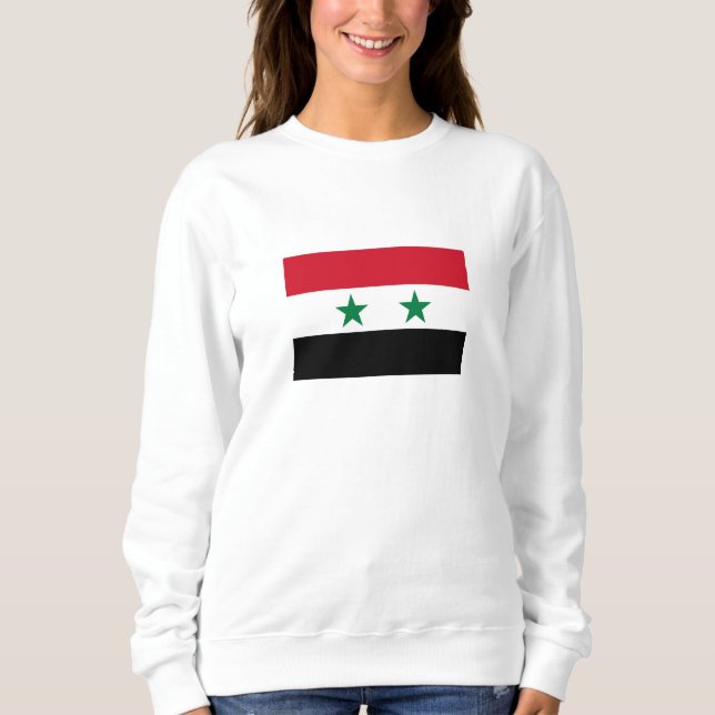 Syriens gamla flagga t shirt (Framsida)